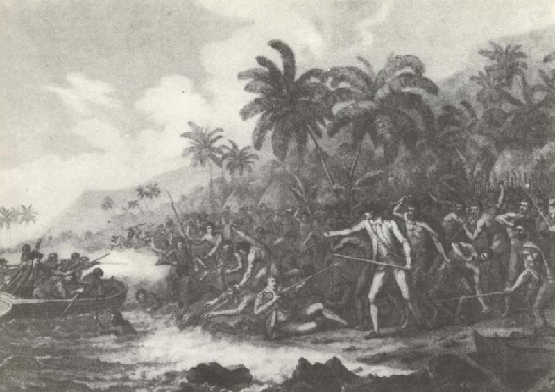 unknow artist Laga till dodades av hawaianer jag februari 1779 china oil painting image